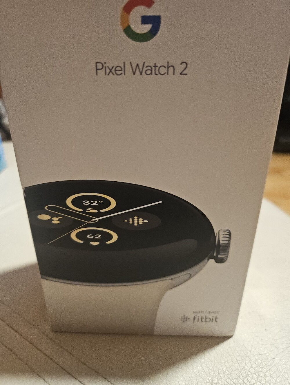 google Pixel Watch 2 — White Case with Black Display